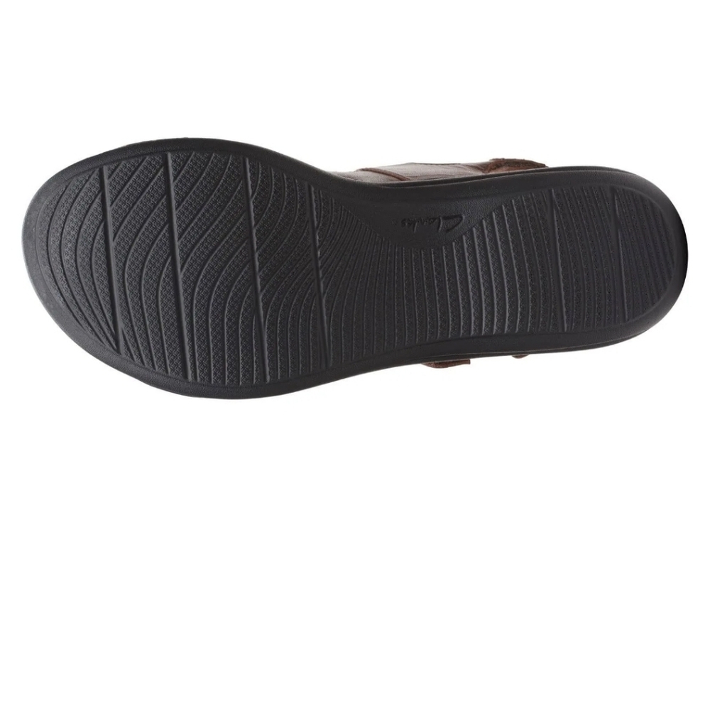 Clarks Collection Laurieann Brown Leather Round Toe Sandals Size 10M Women - Picture 5 of 13